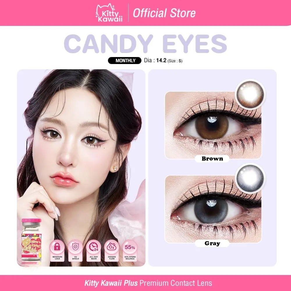 Kitty Kawaii Contact Lens : Candy Eyes คอนแทคเลนส์รายเดือน