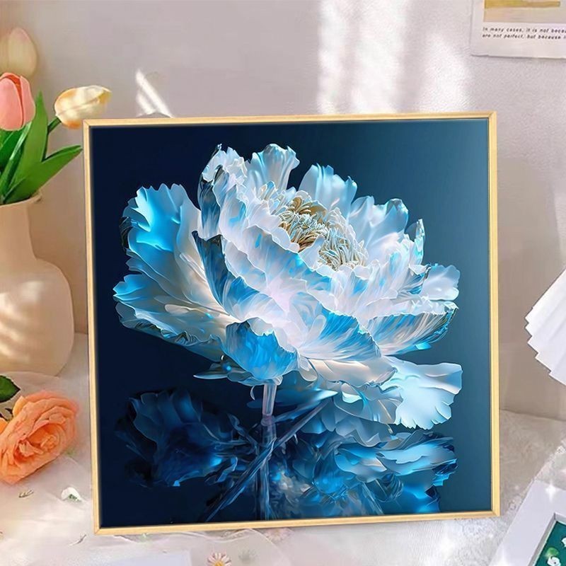 YOYO ART MO1 ภาพวาด YH1 40x50 ซม. 丹 ดอกไม้ diy สี bu จํานวนภาพวาดลูกปัดลูกปัดสําหรับผู้ชายและผู้หญิง