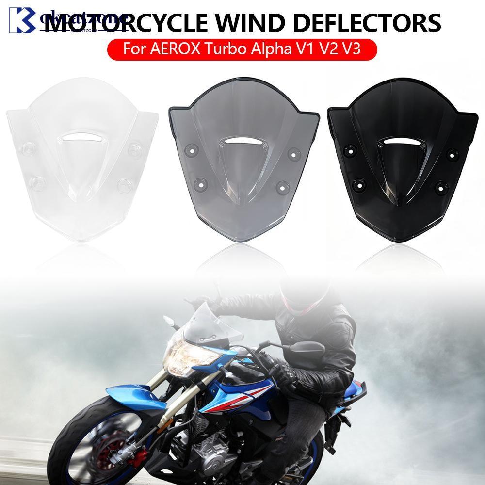 OKCATZONE กระจกรถจักรยานยนต์ดัดแปลง Visor Airflow Design Winshield Speedtex ประเภท Air Wind Deflecto