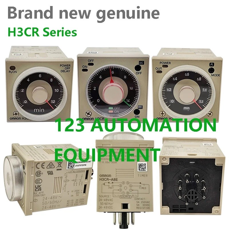ใหม่ของแท้ Omron H3CR-A H3CR-F8 H3CR-A8 H3CR-A8E H3CR-H8L H3CR-F8N รีเลย์เวลา 12-48/VDC/24VDC/220VDC