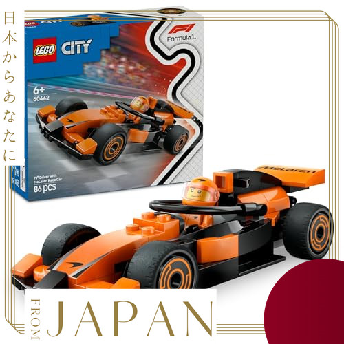 【Direct　From　JAPAN】LEGO City F1 McLaren Racing Car and Driver 60442 – ของเล่นสำหรับเด็กชายและเด็กหญิ