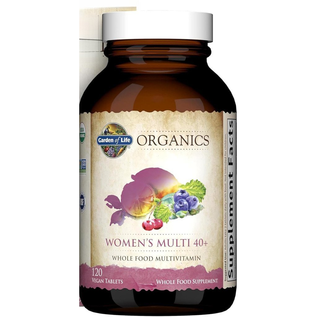 Garden of Life Multivitamin for Women 40 Plus, Organics Womens Vitamins, Hormone & Breast Health Sup