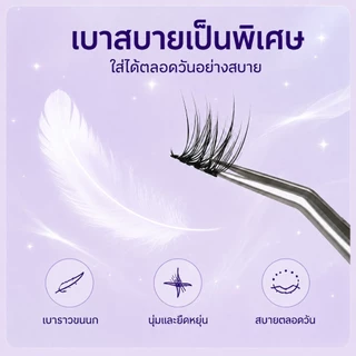 ขนตาปลอมกาวในตัว สไตล์สีรุ้ง 30/33 พวง แบบช่อ ไม่ต้องใช้กาวน้ำ เป็นธรรมชาติ มีหลายสไตล์ มือใหม่ใส่ได้ทุกวัน ทุกลุค