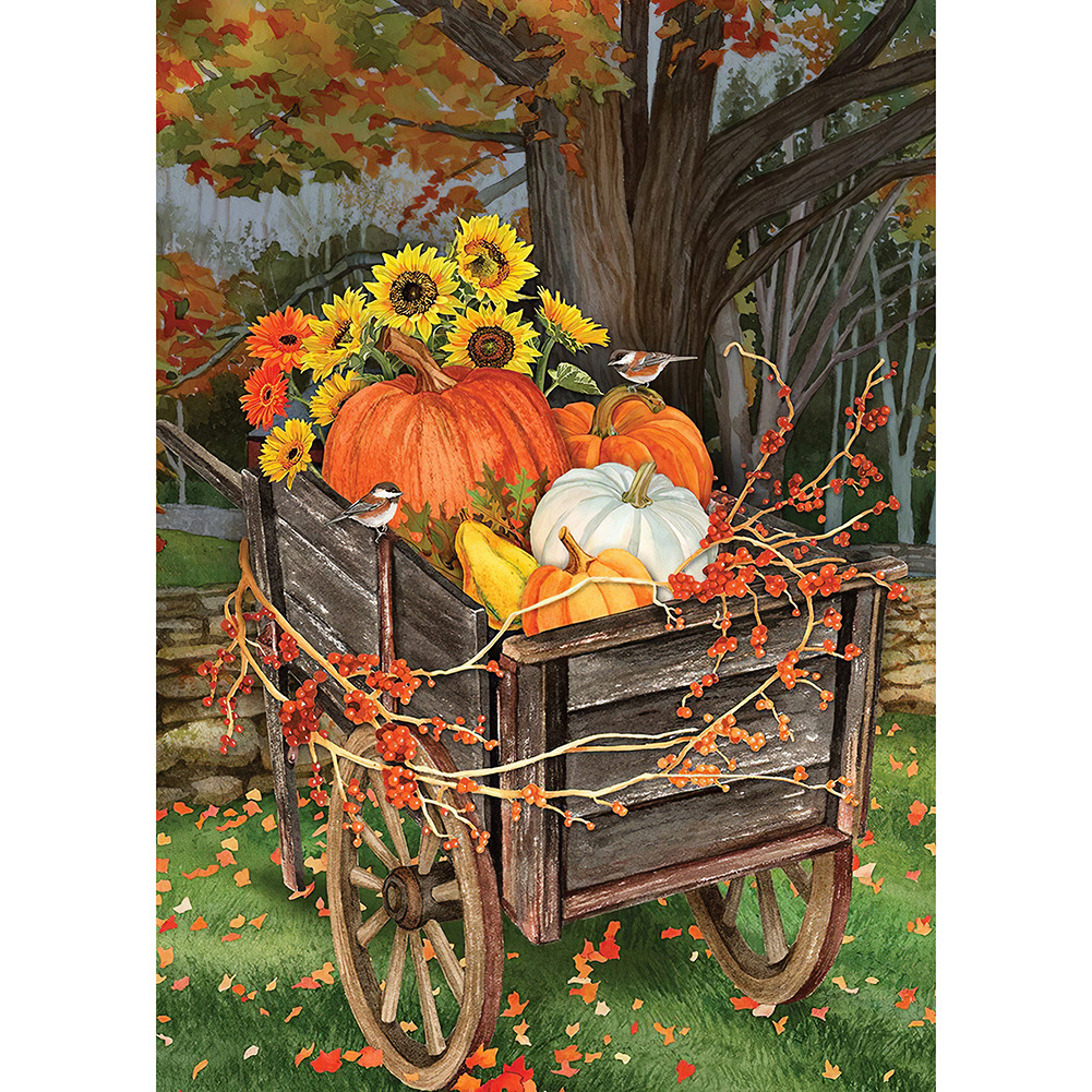 (DB5422) DIY Mosaic Sunflower Pumpkin Square Diamond Resin Painting Kit (NH510) 45x60cm