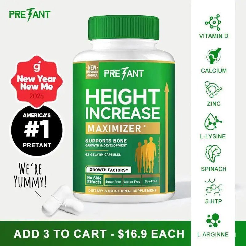สั่งซื้อล่วงหน้า-GrowthCapsulestoGrowสูงขึ้น-เพิ่มความสูงMaximizerwithCalciumforStrength-Gother-D ผล