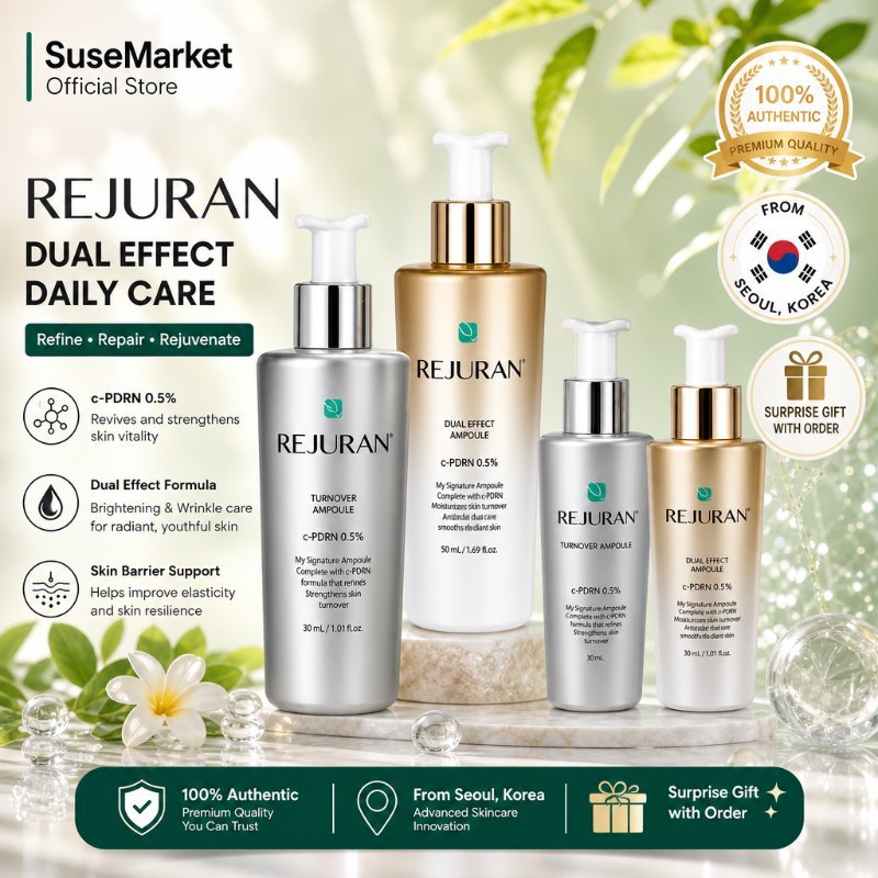 REJURAN Turnover Ampoule Dual Effect Silver/Gold Skin Renewal Serum 30ml/50ml สําหรับผิวหน้าเกาหลี Skincare ส่งจากเกาหลี