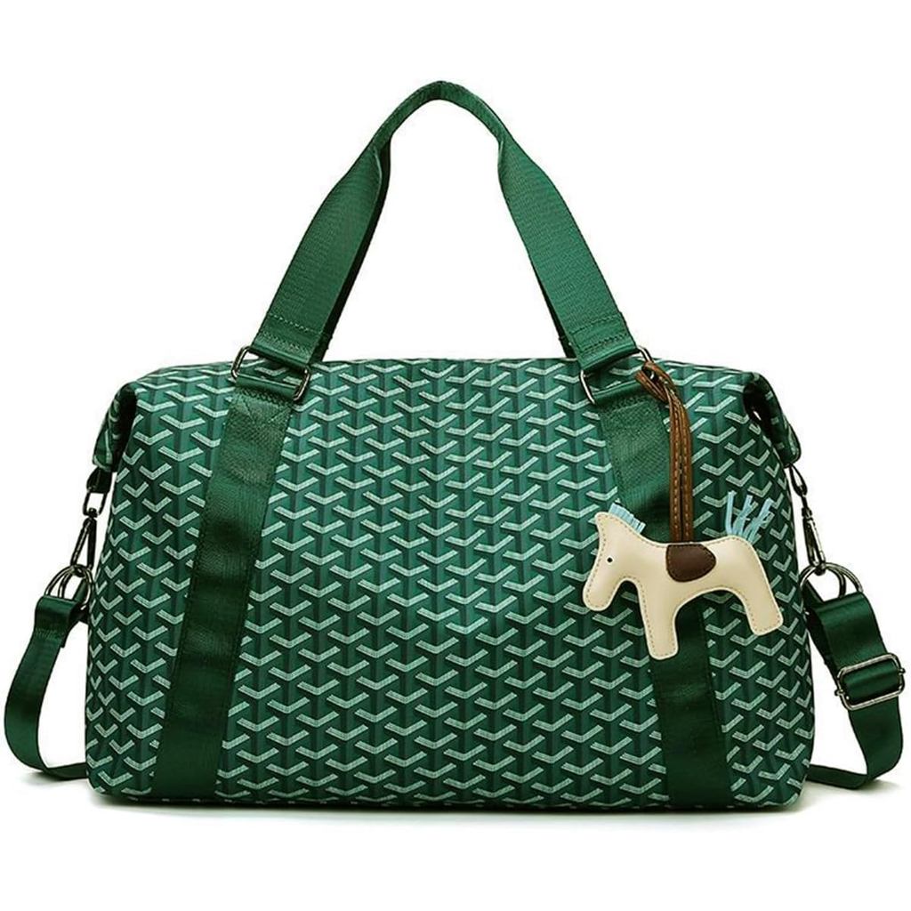 กระเป๋ากีฬา Duffel กระเป๋าเดินทาง Weekender กระเป๋า Overnight Duffel ยิมพร้อมเปียกสีเขียว