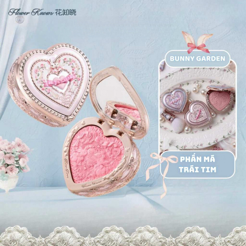 ✨Flower Knows Bunny Garden Blush Flower Knows Makeup Flower Knows คอลเลกชันเปิดตัวใหม่