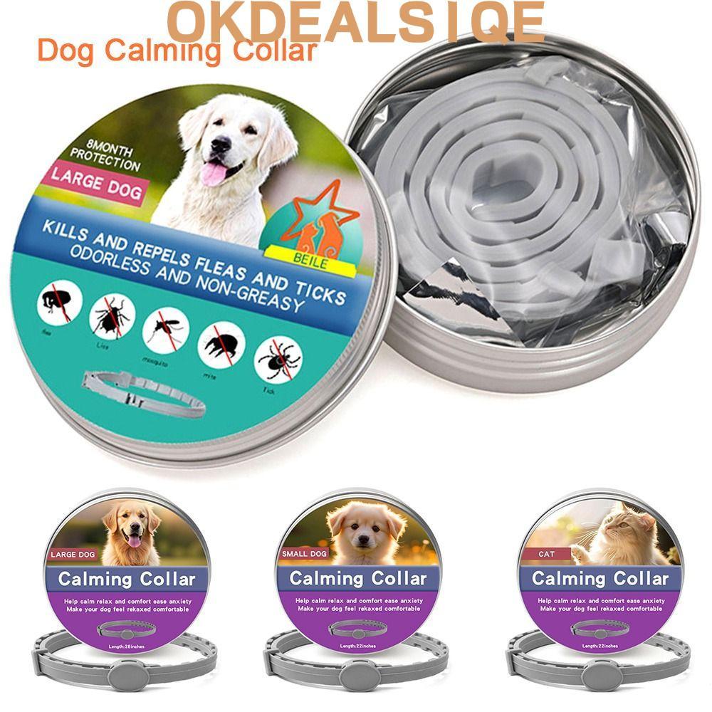 OKDEALS1QE 56/72 ซม.สุนัข Calming COLLAR, Retractable ความวิตกกังวลบรรเทาสัตว์เลี้ยงความวิตกกังวล, A