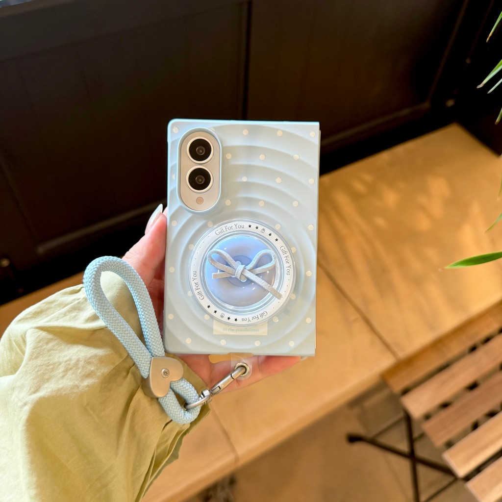 สดๆหน่อย ลายจุด Magnetic attraction วงเล็บ Ripple เคส สำหรับ Samsung Galaxy Z Fold8 Wide Case ป้องกันการตก ซิลิโคน Soft เคสโทรศัพท์มือถือ