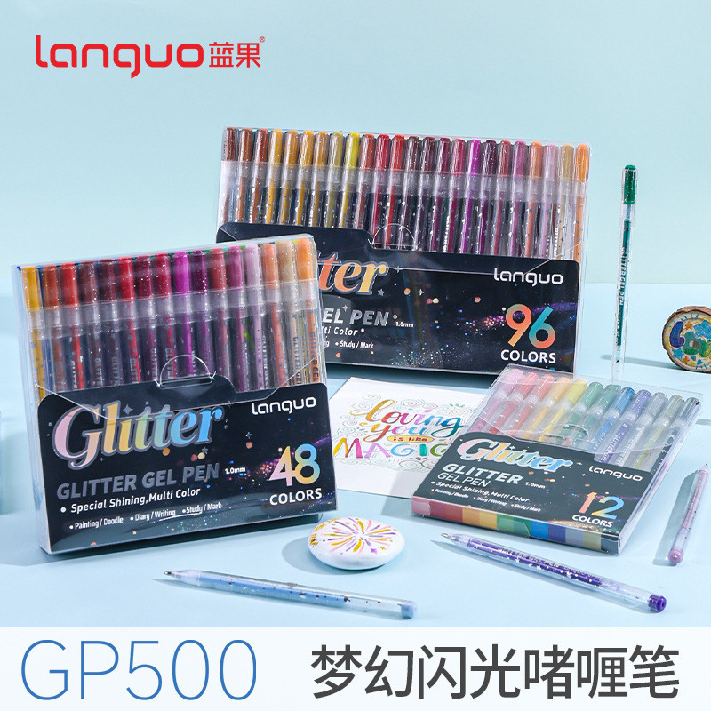Blue Fruit Glitter Gel Pen Strobe Painting Color Highlighter