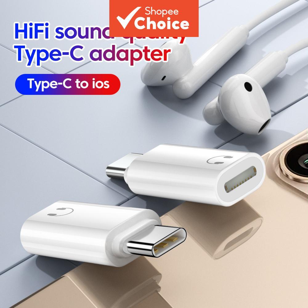 อะแดปเตอร์หูฟัง USB-C เป็น Lightning อะแดปเตอร์แปลงเสียง AUX