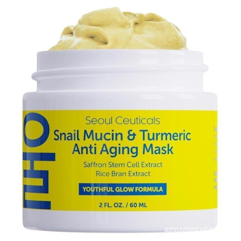Snail Mucin & Turmeric Anti Aging Mask Skincare Face Mask Korean Skin Repair & Comfort VGR9