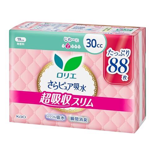 [Direct from Japan] Lorie Sara Pure Absorbent Ultra-Absorbent Slim 10cc, 72 Sheets, Fragrance-Free (
