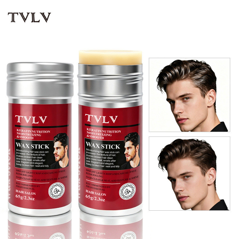 TVLV จัดแต่งทรงผม Hair Wax Stick ธรรมชาติยาวนาน Fluffy จัดแต่งทรงผมสเปรย์ผมโคลนชายหักครีมยาวขี้ผึ้ง 