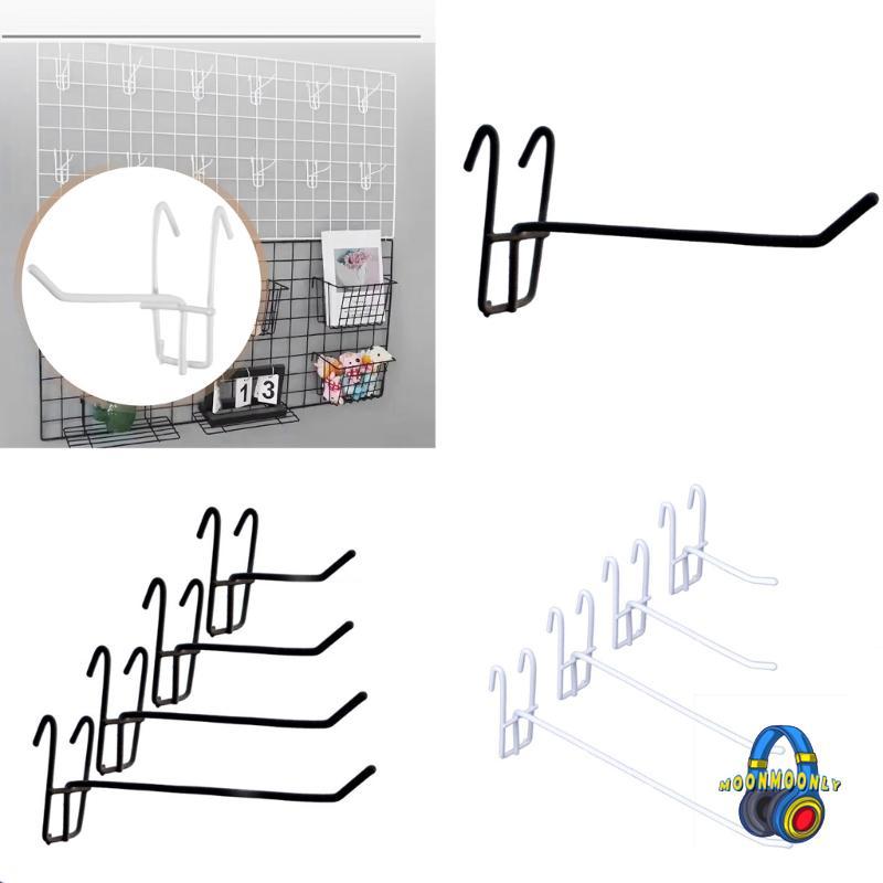 MOON 10 ชิ้น Simplistic ผู้ถือเครื่องประดับสําหรับอุปกรณ์ต่างๆ Store Grid Display Hook