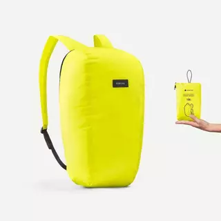 Decathlon Foldable Backpack 10L - Travel กระเป๋าเป้พับเก็บได้รุ่น Travel 100 ขนาด 10 ลิตร - Yellow