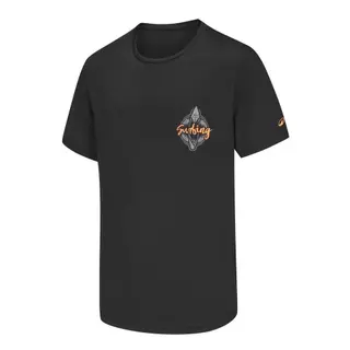 Decathlon Men’S Surfing UV Protection T-Shirt เสื้อยืดโต้คลื่นป้องกันรังสียูวีสำหรับผู้ชาย - Black