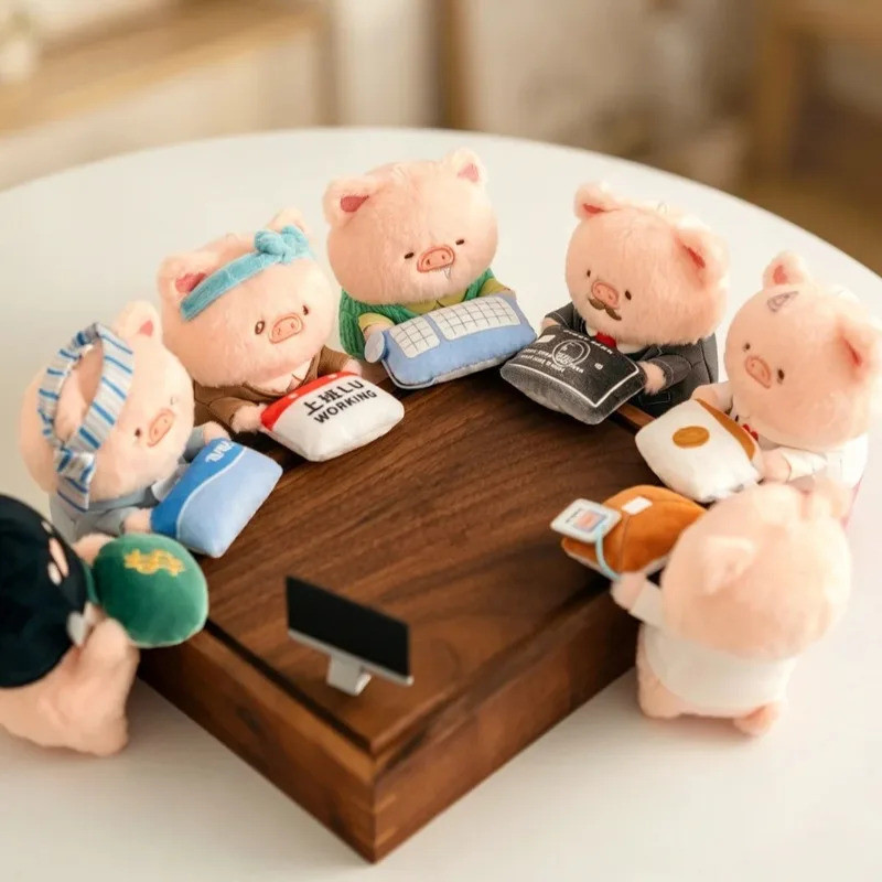 【ของแท้ 100%】Lulu The Piggy My Workplace Partners Series 1 SET Blind Box Cute Piggy Anime Doll Myste