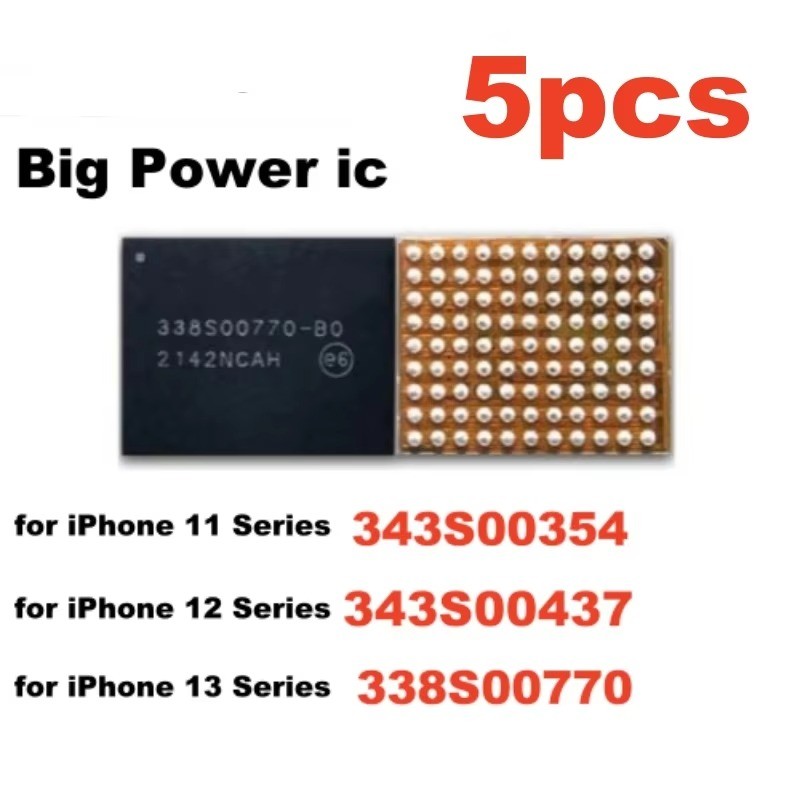 JDT 5pcs 338S00770 Power ic สําหรับ 11 12 13 Pro Max 14Plus 443S00354 443S00437 338S00839 338S00946 