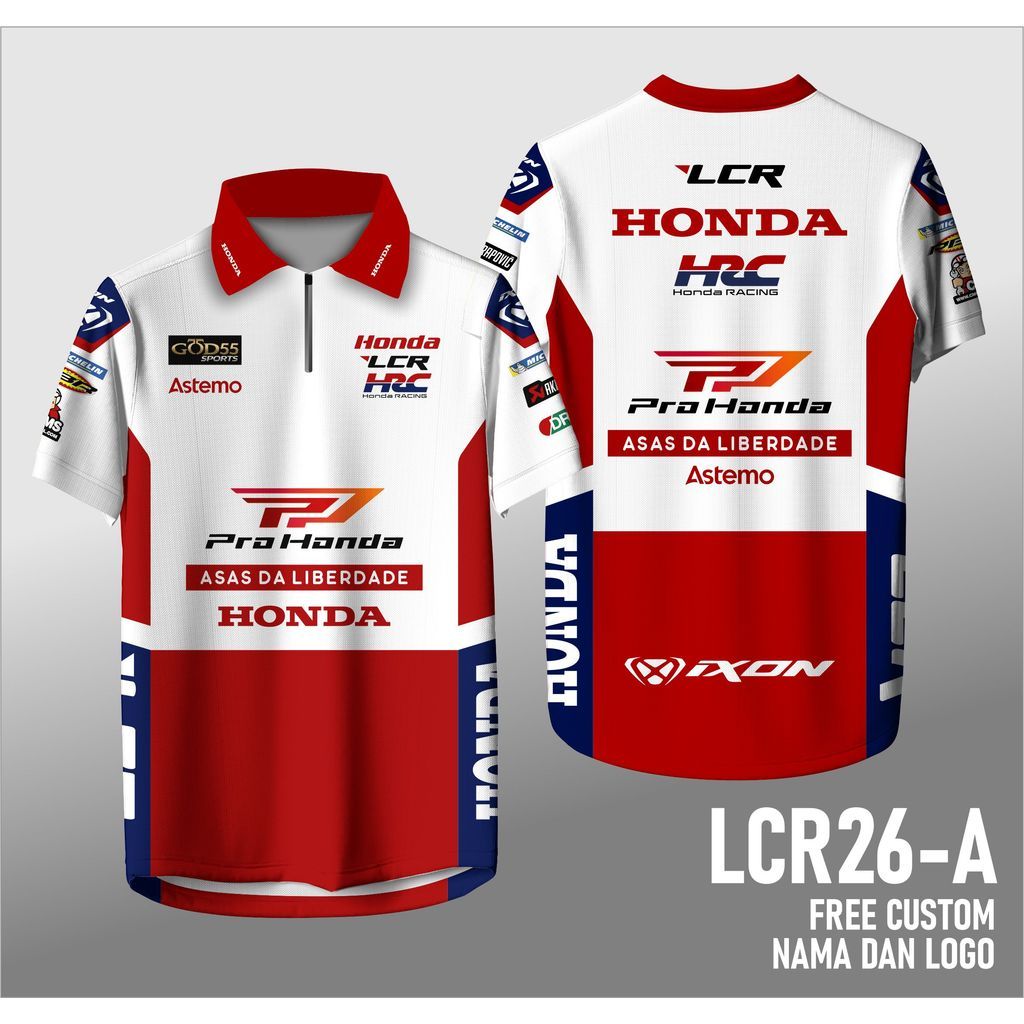 เสื้อยืด HONDA Crew motogp lcr nixon 2026 เสื้อแข่ง LCR26-A