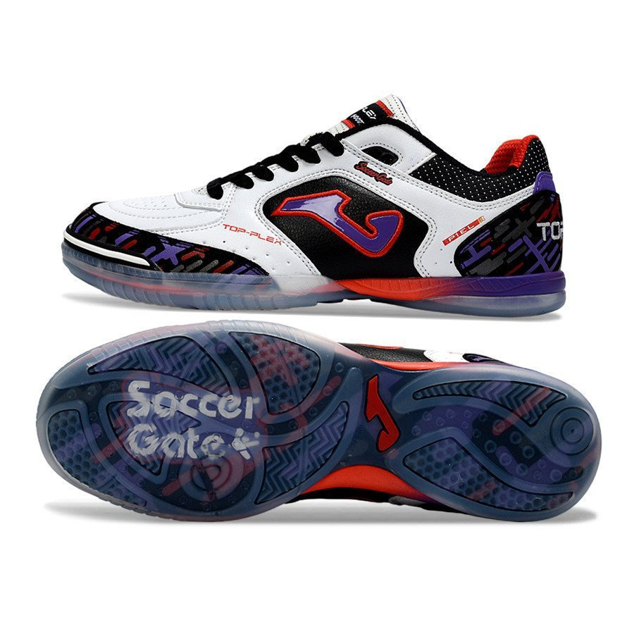 2026+2026+Futsal Football Boots Joma Top Flex IC Mens Genuine Leather Flat Indoor Football Boots X96
