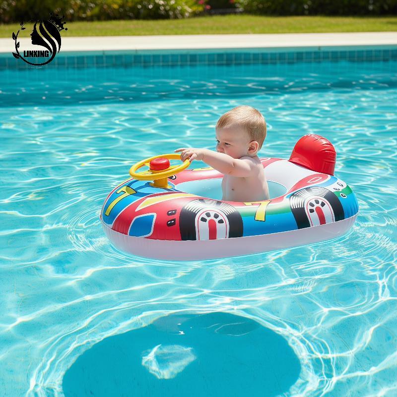 [Mini Spend 0-1.5k] Baby Swim Float Ring Car Design Kids Inflatable Pool Toy Water Fun Swimming Aid 