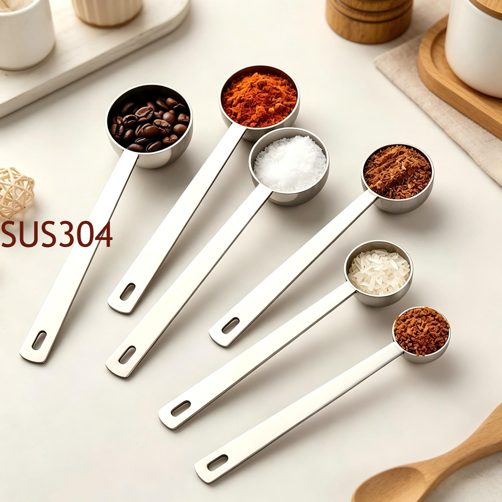 ChokSteel ช้อนตวงสแตนเลส304 เกรดอาหาร ขนาด5ถึง30ml จำหน่ายแยกชิ้น