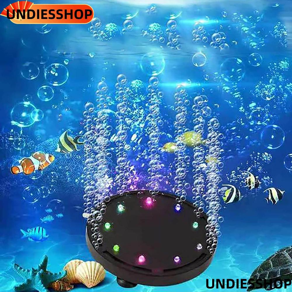 UNDIESSHOP ไฟฟองตู้ปลา, สีดําความสว่างสูง LED Aquarium Bubbler Light, 9 LED LED โคมไฟมัลติฟังก์ชั่น 