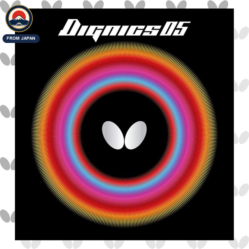 Butterfly Dignics 05 High Tension Table Tennis Rubber in Black and Red Extra Thick