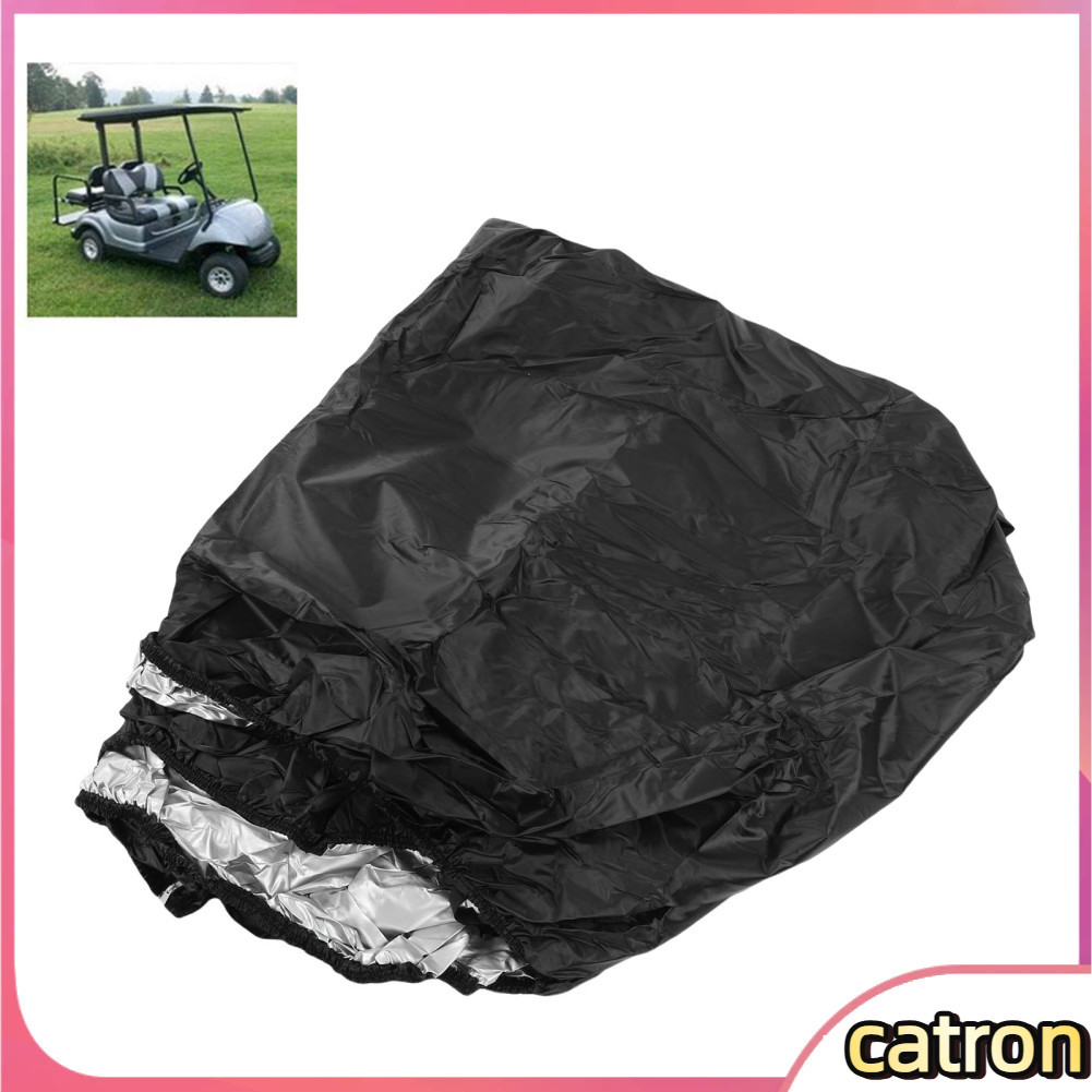 Catron-th ผ้าคลุมรถกอล์ฟ Fabater 4 Passenger สำหรับ EZ GO Club Car ฯลฯ ผ้า Oxford กันน้ำสากลครอบคลุม