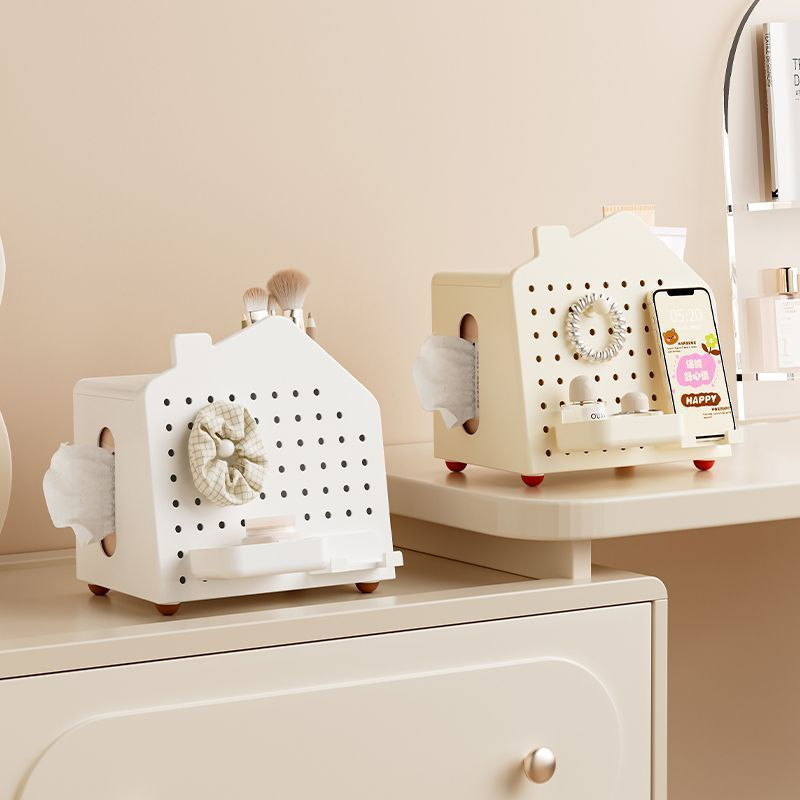 New multifunctional tissue storage box with table stand ins12y Perforated cosmetic and stationery de