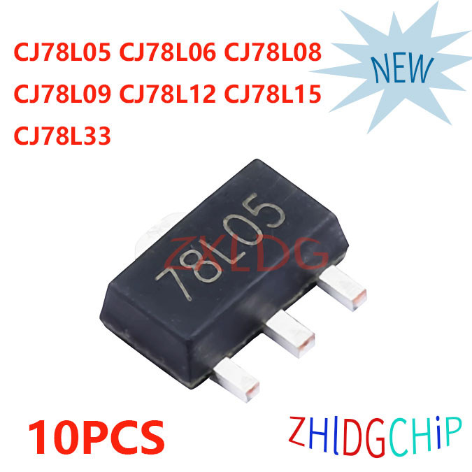 10PCS ยี่ห้อใหม่ CJ78L05 78L06 78L08 78L09 78L10 78L12 78L15 78L33 SOT-89