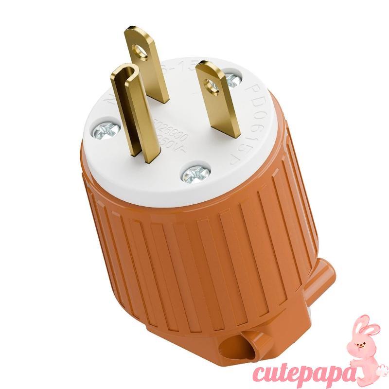 Cutep อุตสาหกรรม 15A 250V NEMA 6 15P ปลั๊กไฟสีส้มสีขาว Outlet สําหรับอุปกรณ์และไฟฟ้าสําหรับงานหนัก