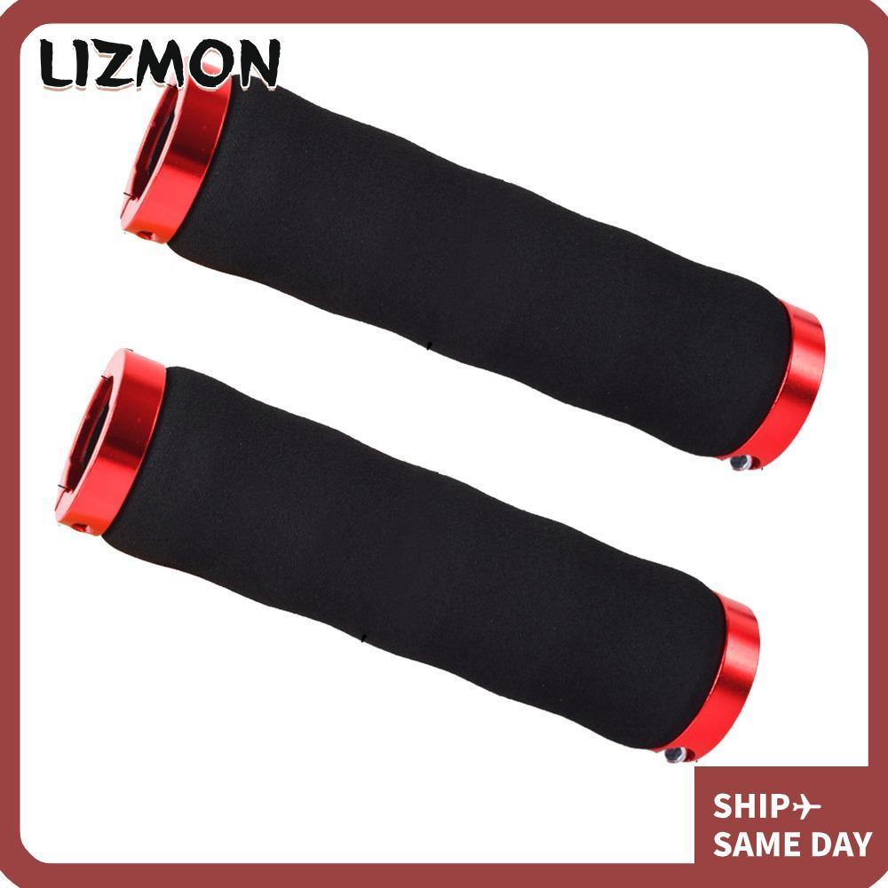 LIZMON 1 คู่จักรยาน Grip, Ergonomic Non Slip จักรยาน Handlebar Grip, ฟองน้ําทนทาน + อลูมิเนียม Shock