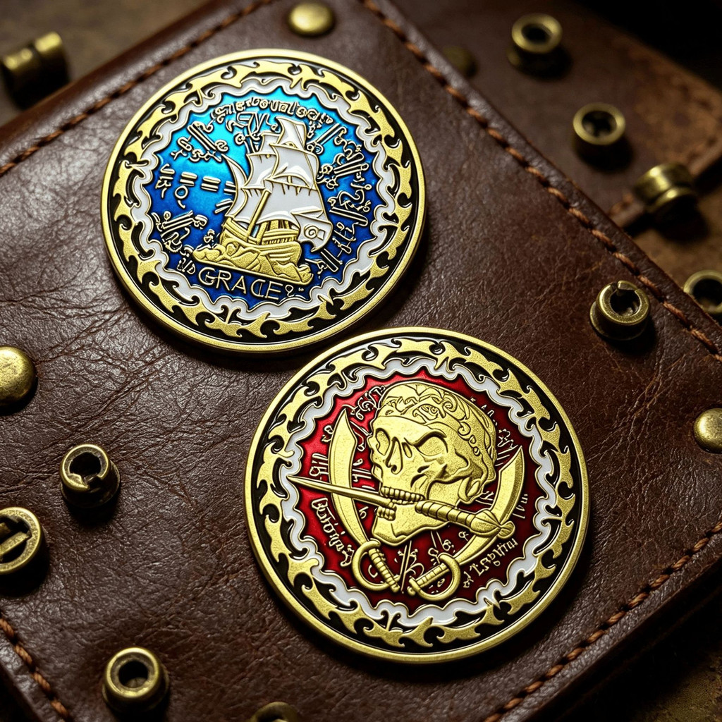เกม 2D ความละเอียดสูงและแอนิเมชั่น Pirates of the Caribbean themed ของสะสมเหรียญที่ระลึกรุ่นลิมิเต็ด