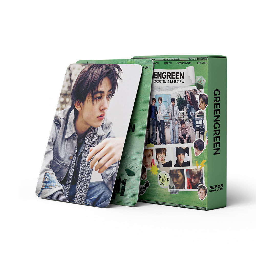 55 การ์ดอัลบั้ม CORTIS CORTIS The2ndEPGreenKPOP การ์ด LOMO ของคนดัง