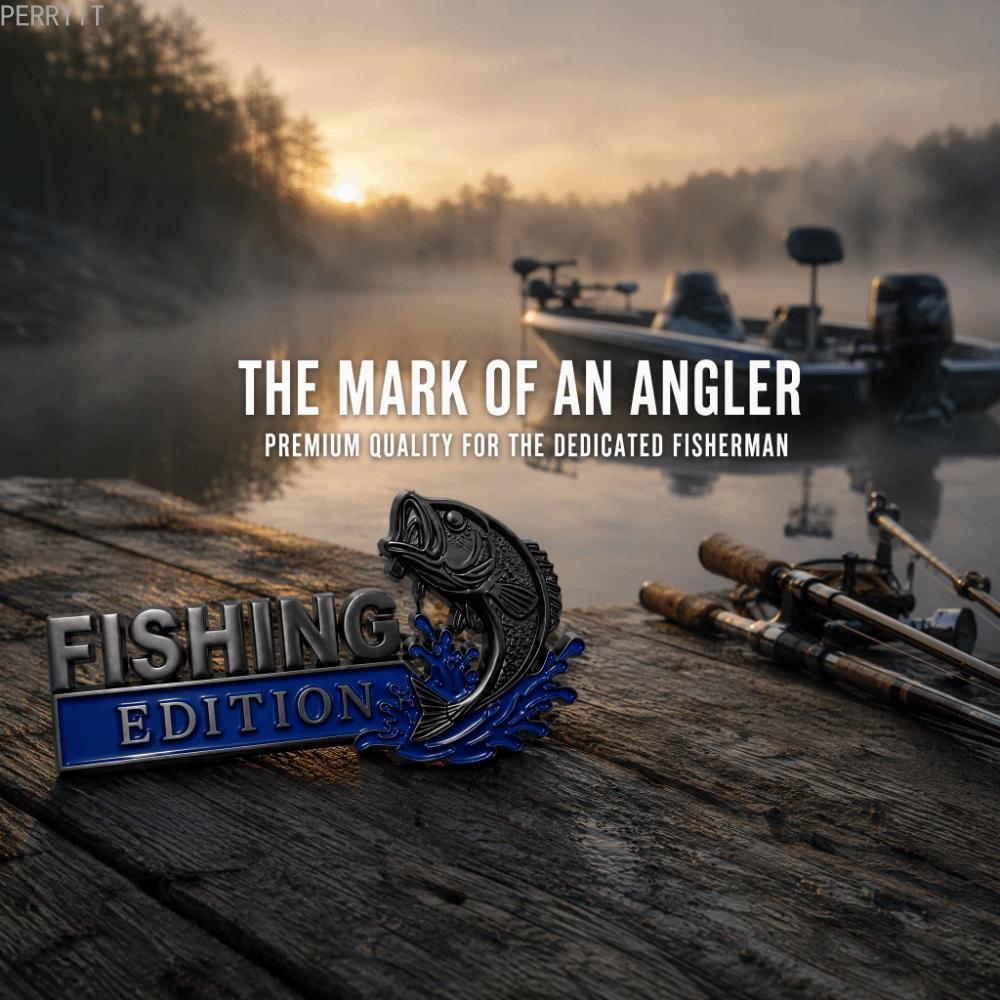 PERRY Car Fishing Edition Sticker, Fishing Edition Weatherproof Car Fishing Emblem, สติ๊กเกอร์ติดกัน