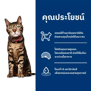 [เซตสุดคุ้ม] Hill's Science Diet อาหารแมว อายุ 1-6 ปี สูตรไขมันต่ำสำหรับแมวทำหมันหรือลดน้ำหนัก ขนาด 6 กก. (2 ถุง)