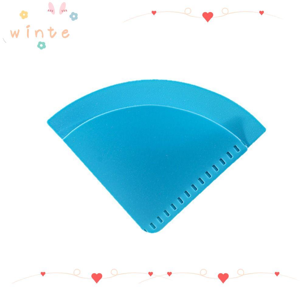 WINTE ที่คั่นหนังสือ 6 ชิ้น, PP Anti-Curl Page Corner Protector, Simple Fan-Shaped Multi-Function Pa