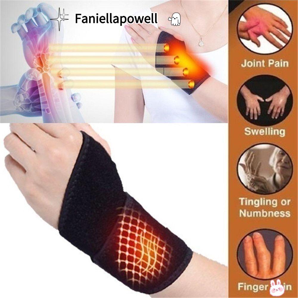 FANIELLAPOWELL 1 คู่สายรัดข้อมือ Professional กีฬาป้องกัน Magnetic Therapy โรคข้ออักเสบบรรเทาอาการปวด