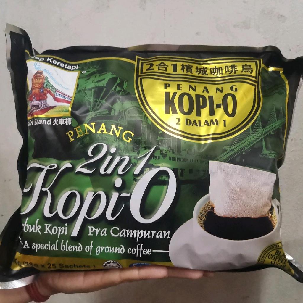 Kopi-O 2in1 hilam penang กาแฟดำ มาเลเซีย โกปี โอ 28 ซอง คุณภาพดี รสชาติอร่อย สำหรับผู้ที่ชื่นชอบกาแฟ