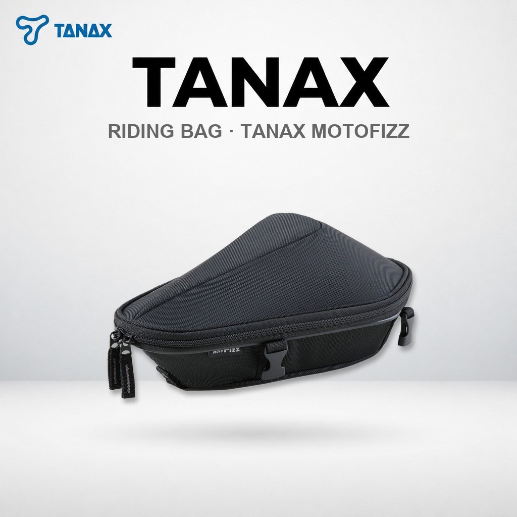 กระเป๋าคาดเบาะมอเตอร์ไซค์ Tanax MOTOFIZZ สีดำ/เทา | Tanax MOTOFIZZ Motorcycle Seat Bag, Black/Grey