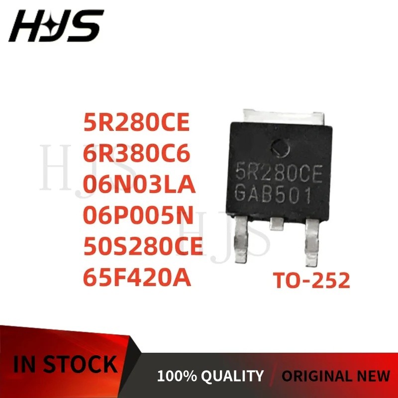 5 ชิ้น 6R380C6 06N03LA 65F420A 06P005N 50S280CE 5R280CE IPD65R420CFDA IPD06P005N IPD50S280CE IPD06N 