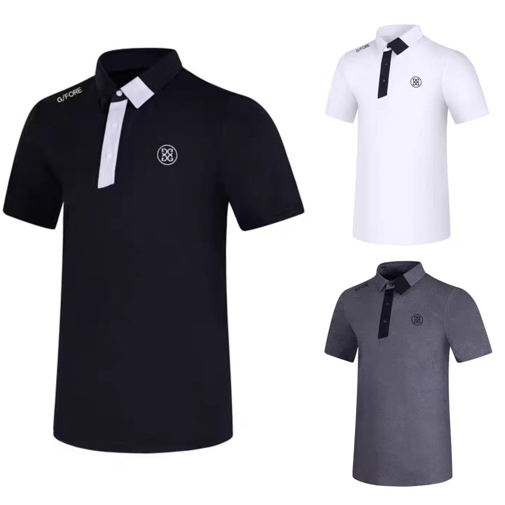 G4 Golf เสื้อยืดแขนสั้นผู้ชายฤดูร้อน Golf Stand-Up Collar Men Jersey แฟชั่นกลางแจ้ง Casual Breathabl