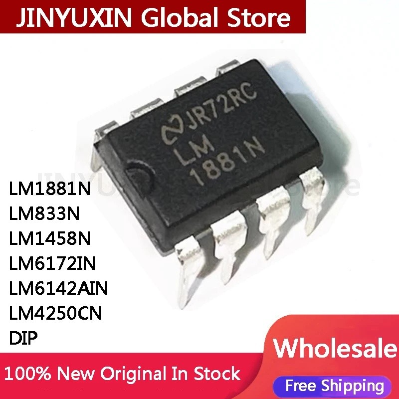 1-5PCS LM1881N LM833N LM1458N LM6172IN LM6142AIN LM4250CN DIP ขายส่งชิป ic