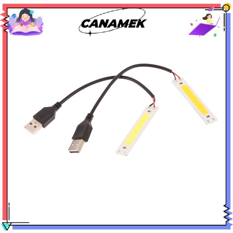 [CANAMEK] DC 5V USB LED Light Source 2W COB Strip Bar Bulb 60x15mm Warm Cold White 3000K 6500K สําหร