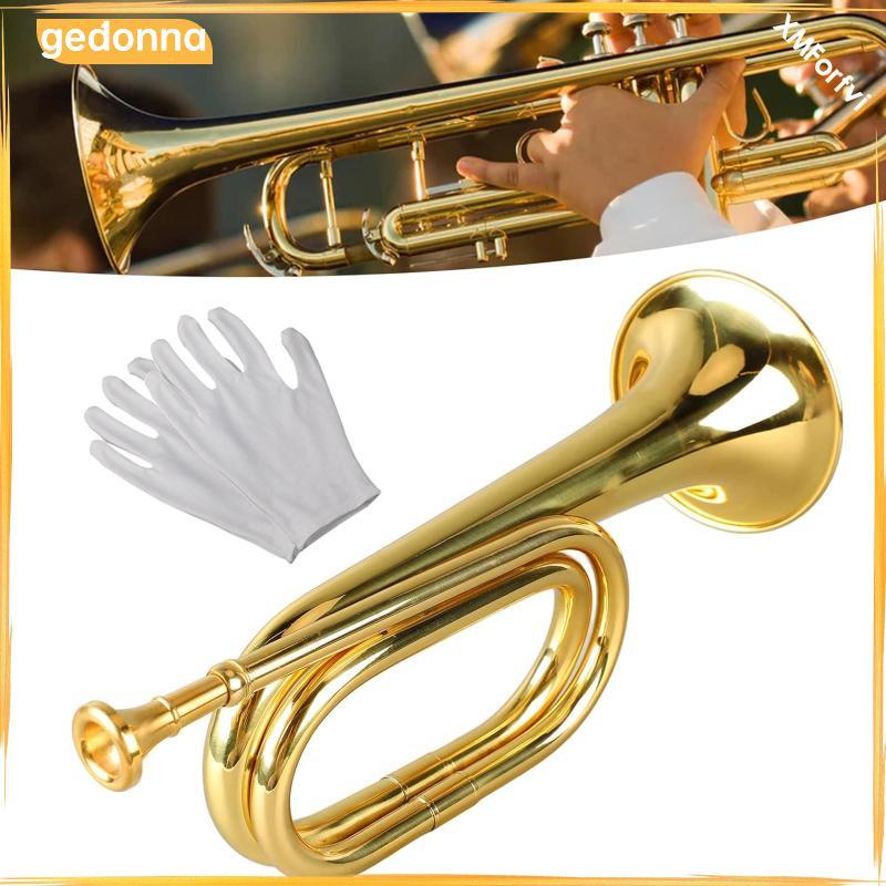 [gedonna] ทรัมเป็ต Bugle ทองเหลือง Marching Bugle Cavalry ทรัมเป็ตเครื่องดนตรีแบบพกพา Bugle สําหรับผ