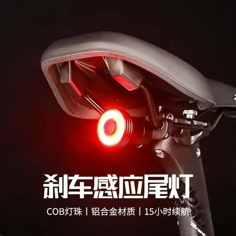 自行车山地尾灯充电单车山地车* 公路夜骑警示灯骑行骑灯装备车灯Mountain Bike Tail Lights, Laser Lights, Charging Colored Lights, Dea