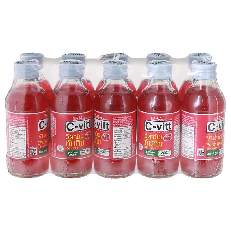 ซีวิทเครื่องดื่มวิตามินทับทิม 140มล. แพค 10 C Vit Vitamin Pomegrante 140ml. Pack 10 [หมายเลขบาร์โค้ด 8851123237079]